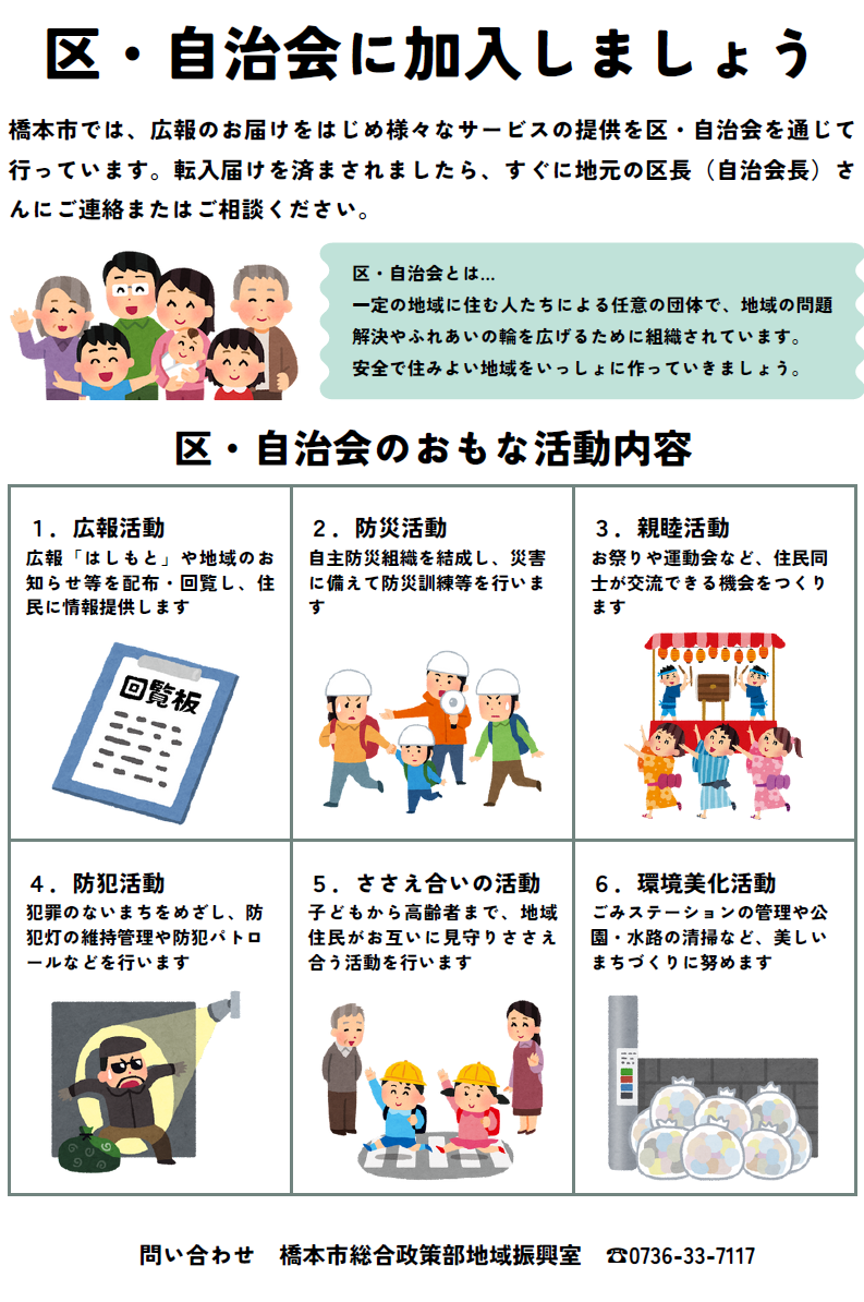 自治会に加入しましょう
