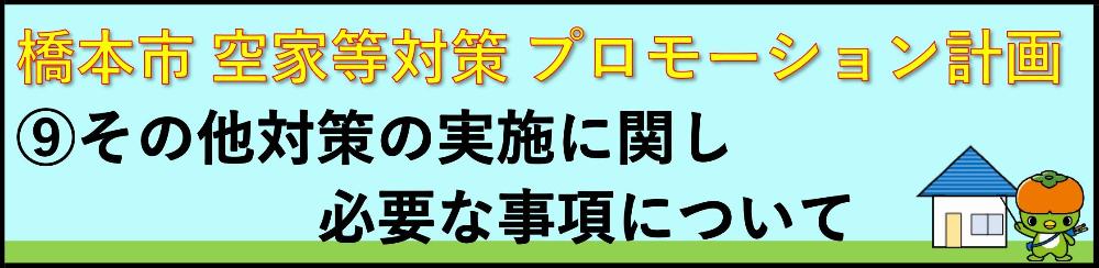 9.その他対策の実施に関し必要な事項