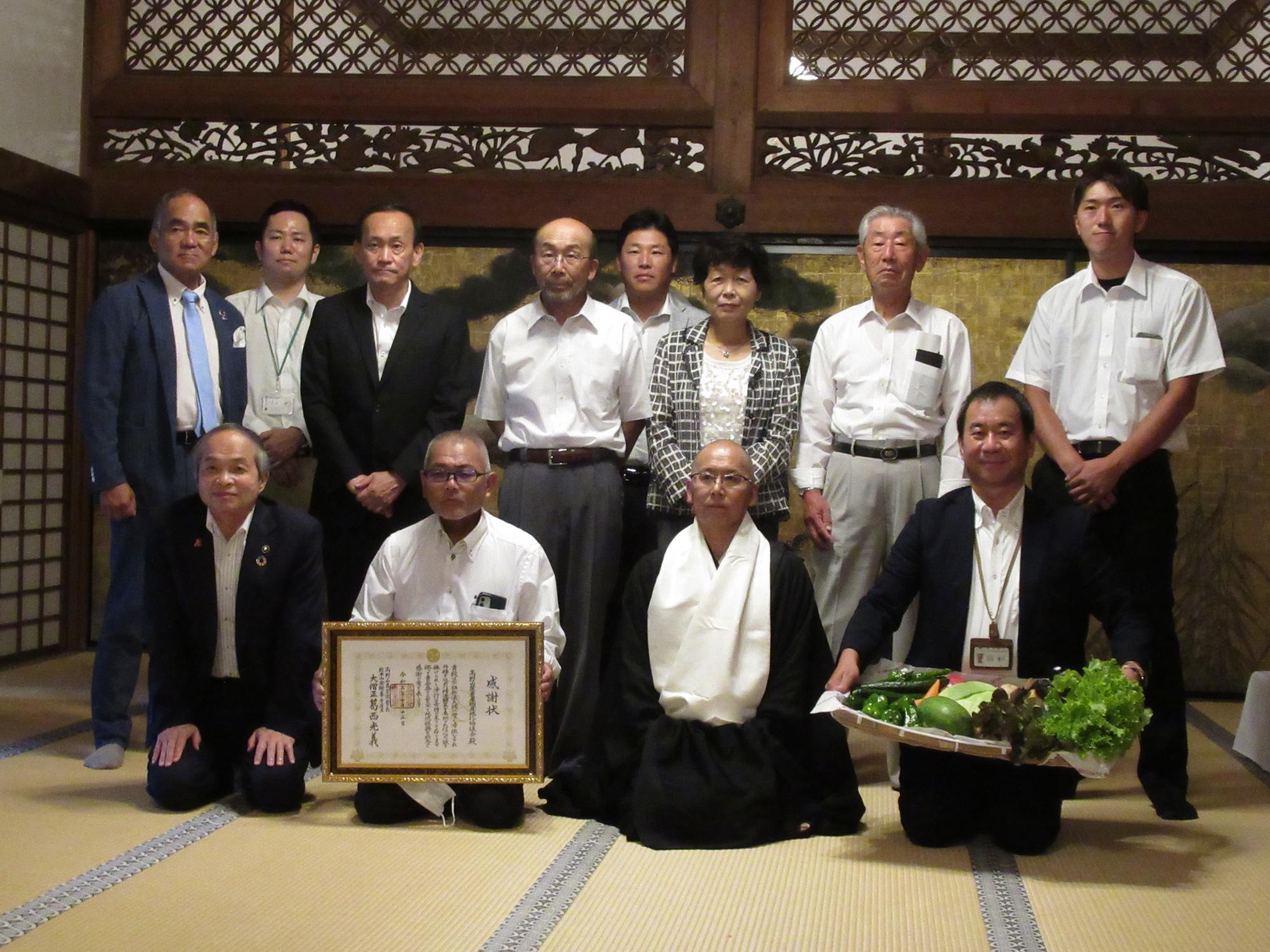 高野山麓精進野菜夏野菜の金剛峯寺奉納集合写真