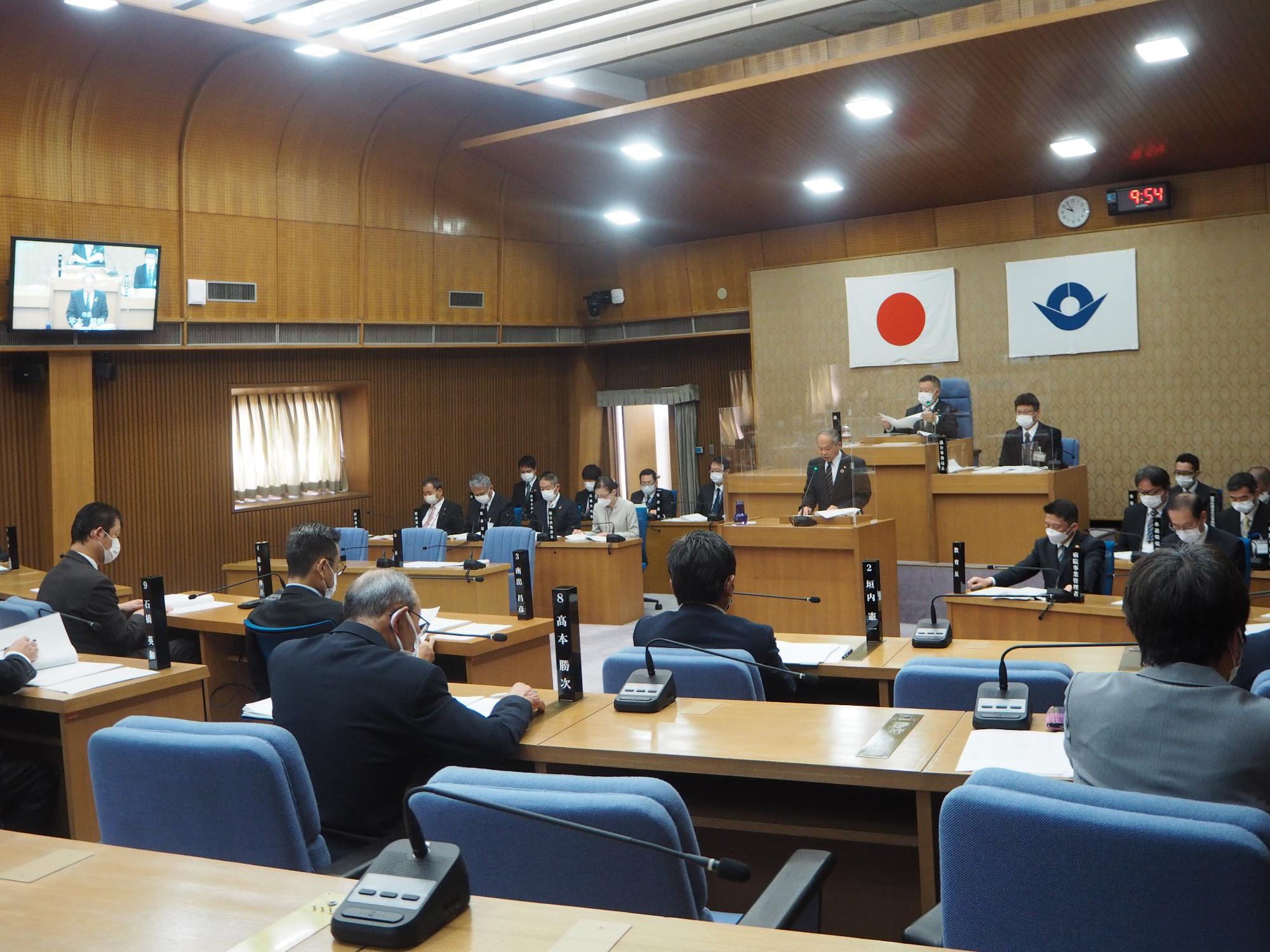 平木哲朗市長臨時会挨拶