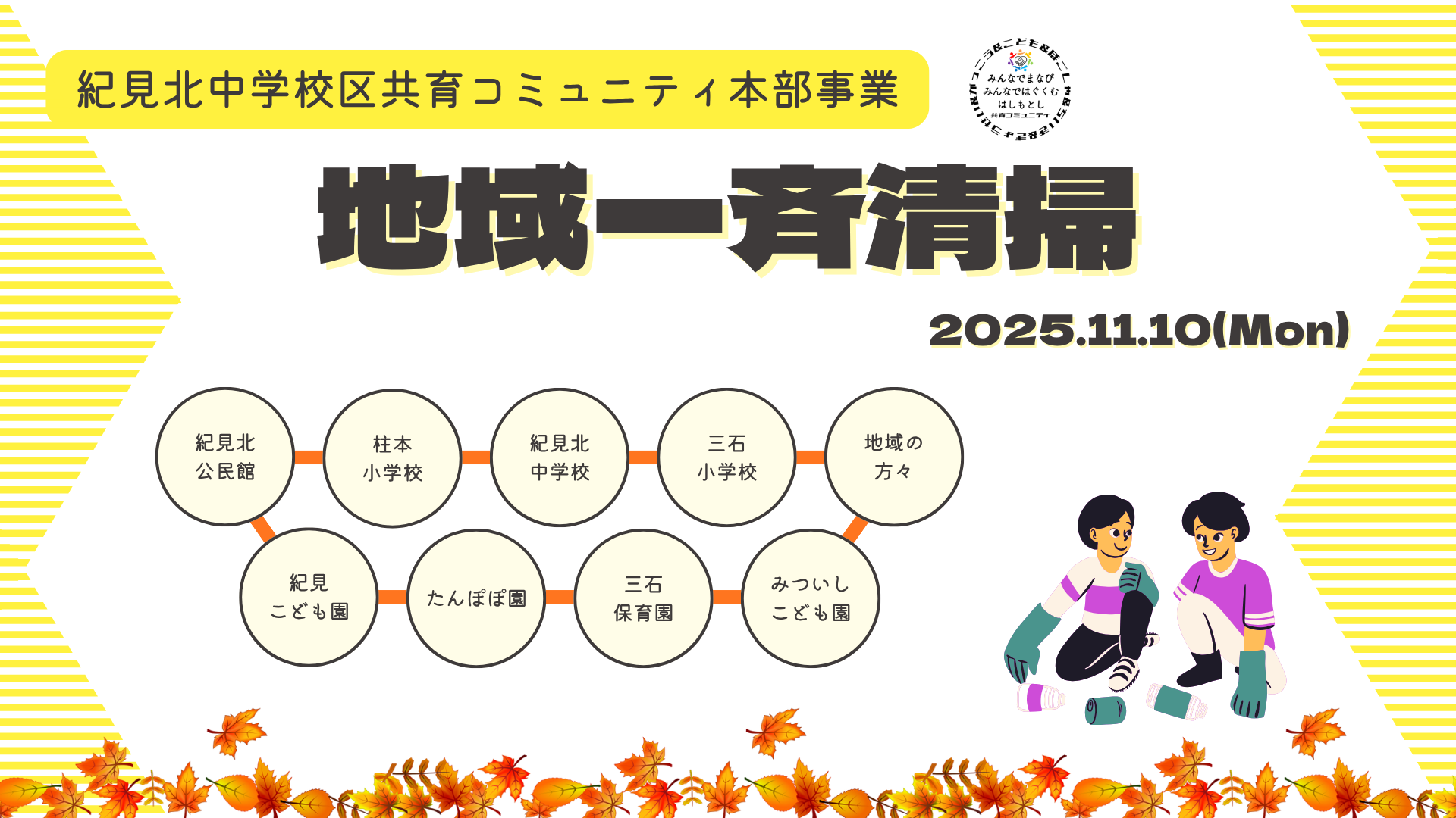 紀見北中学校区　地域一斉清掃