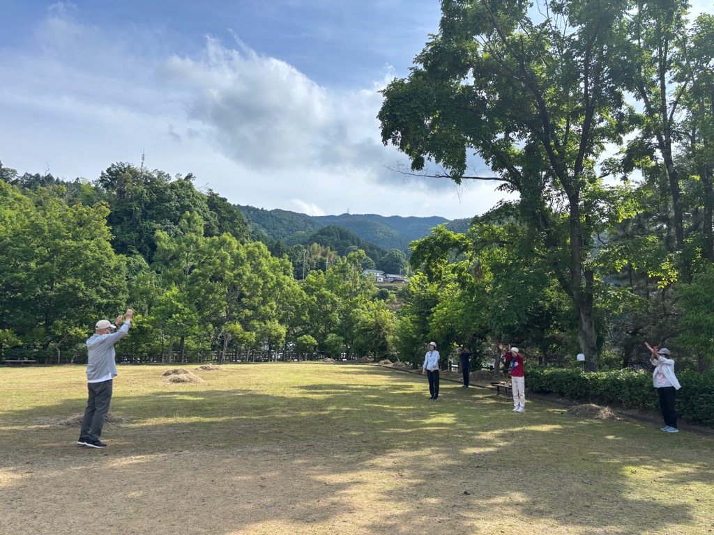 ラジオ体操の様子